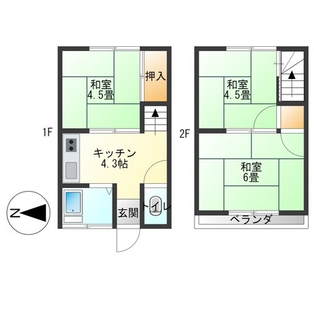 くぬぎハイツの物件間取画像